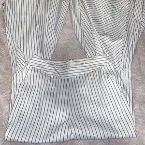 Pin Stripe Super Flare Trousers Size S